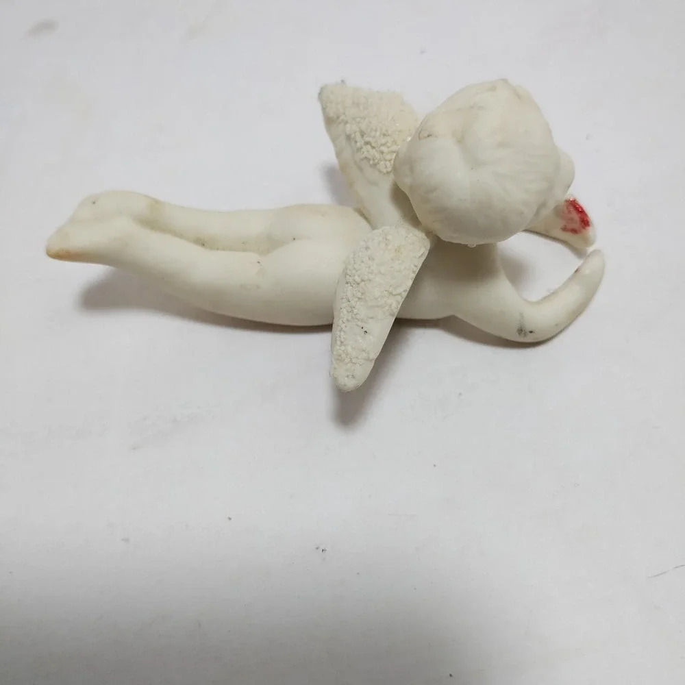 Pair Of Vintage Christmas Angel Candle Climber Huggers Porcelain Set of 2‎ White